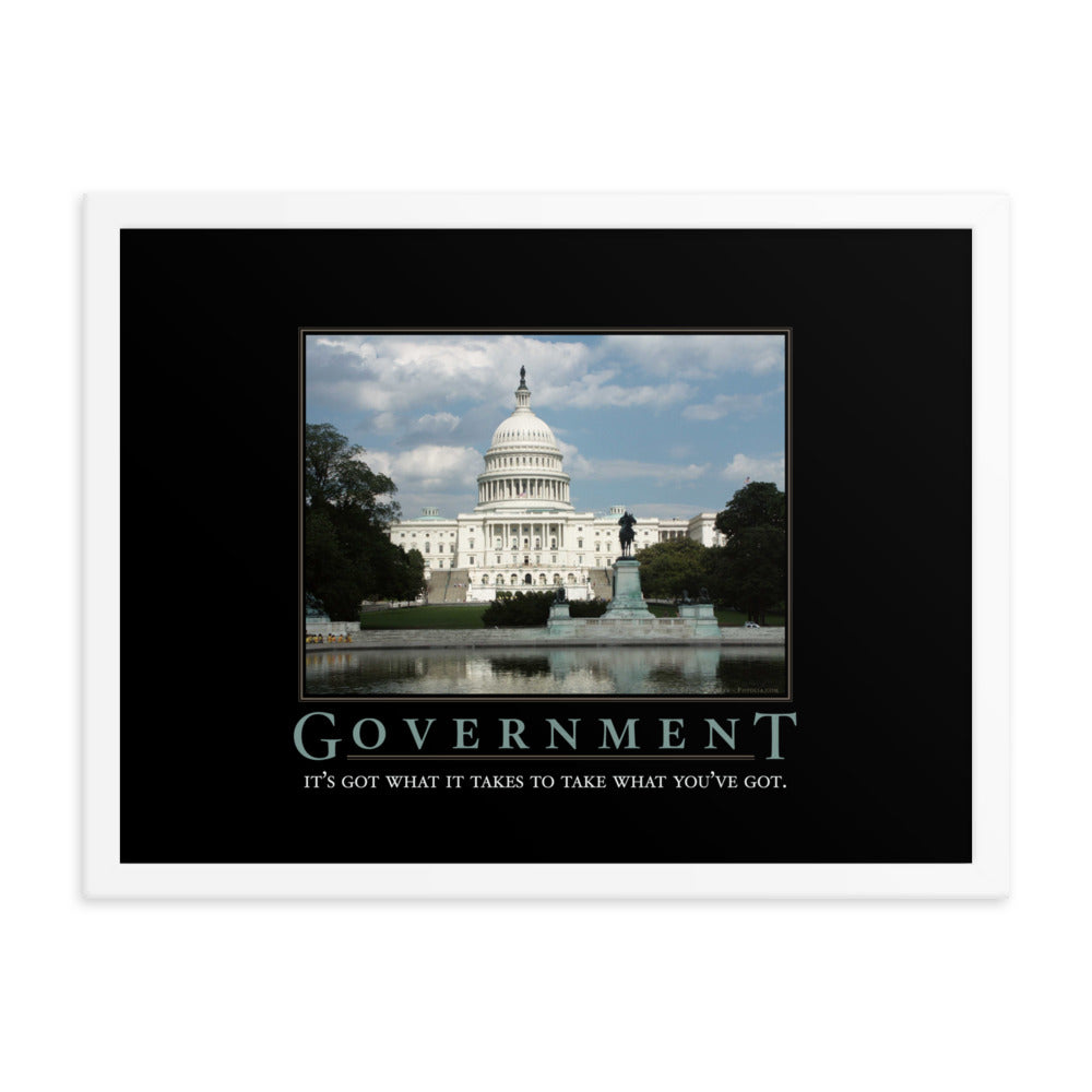 Government Demotivational Framed Print