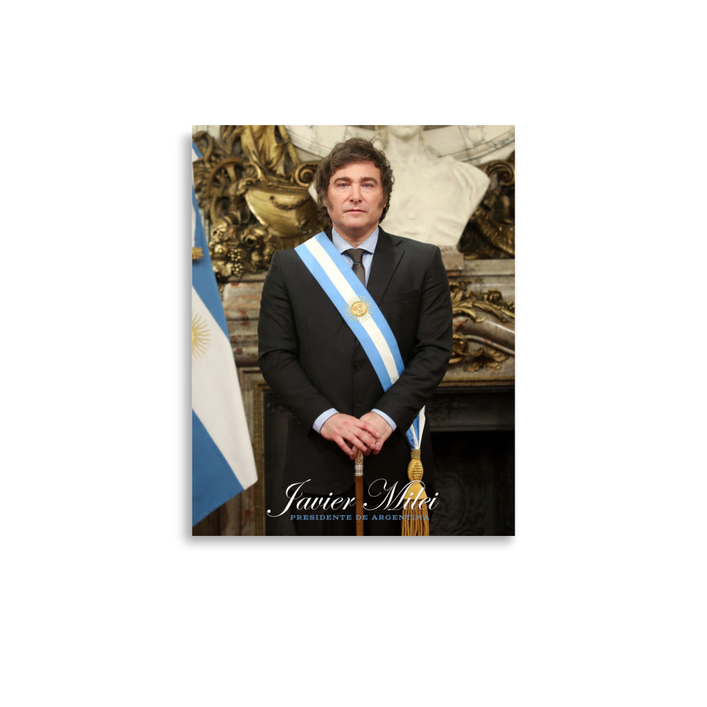 President Javier Milei Official Portrait Poster