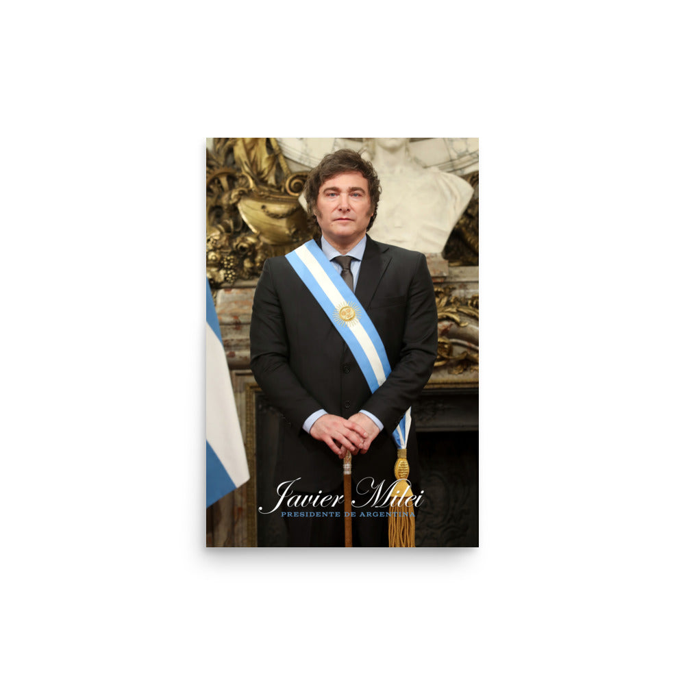 President Javier Milei Official Portrait Poster
