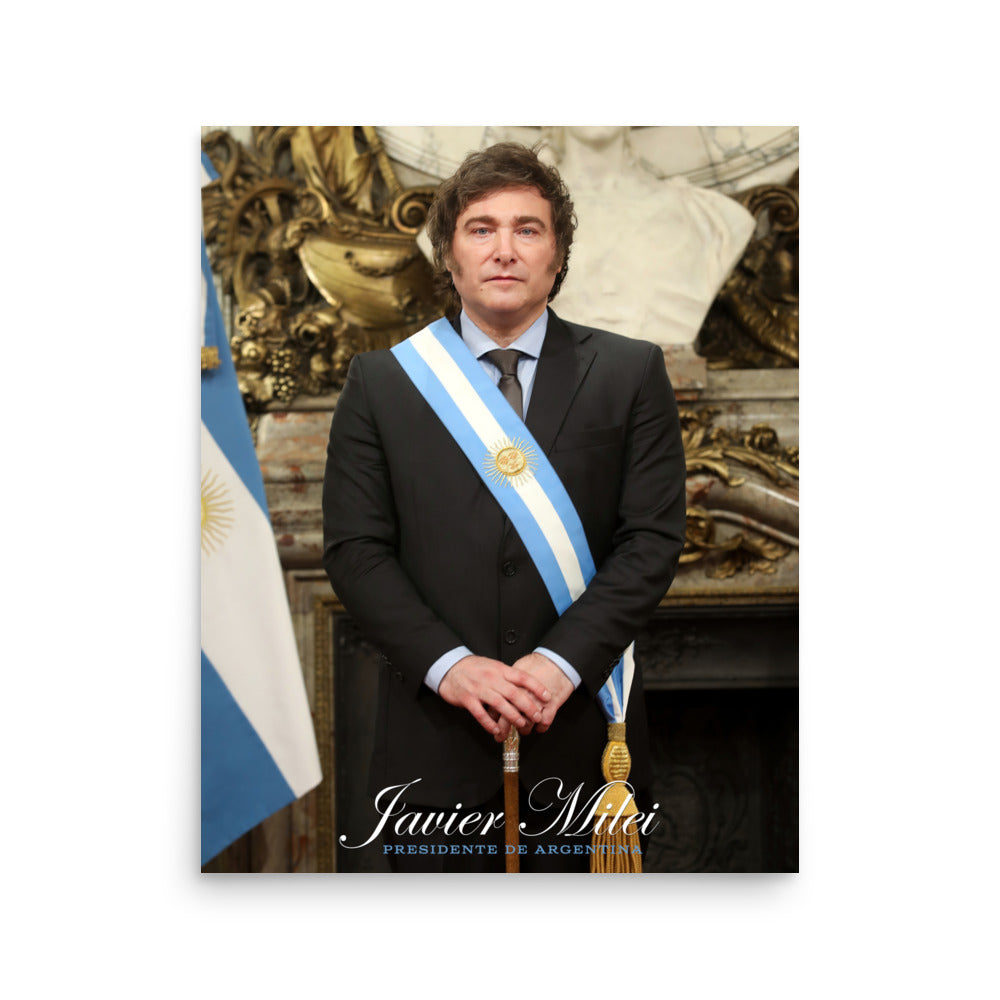 President Javier Milei Official Portrait Poster