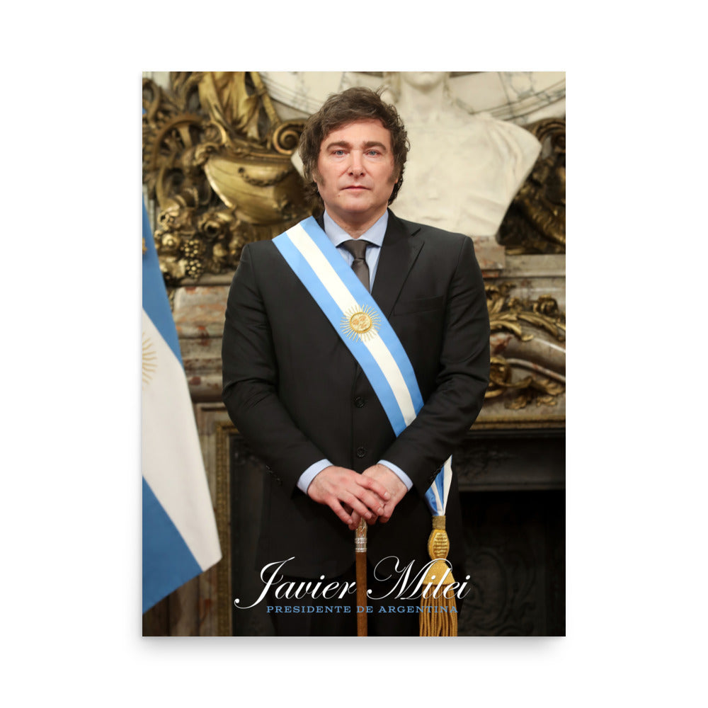 President Javier Milei Official Portrait Poster