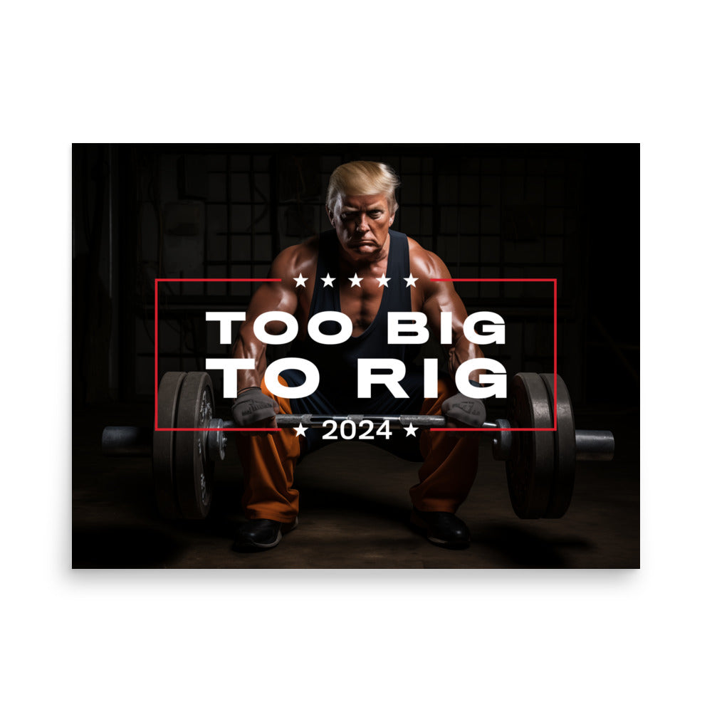 Trump Too Big To Rig Garage Poster