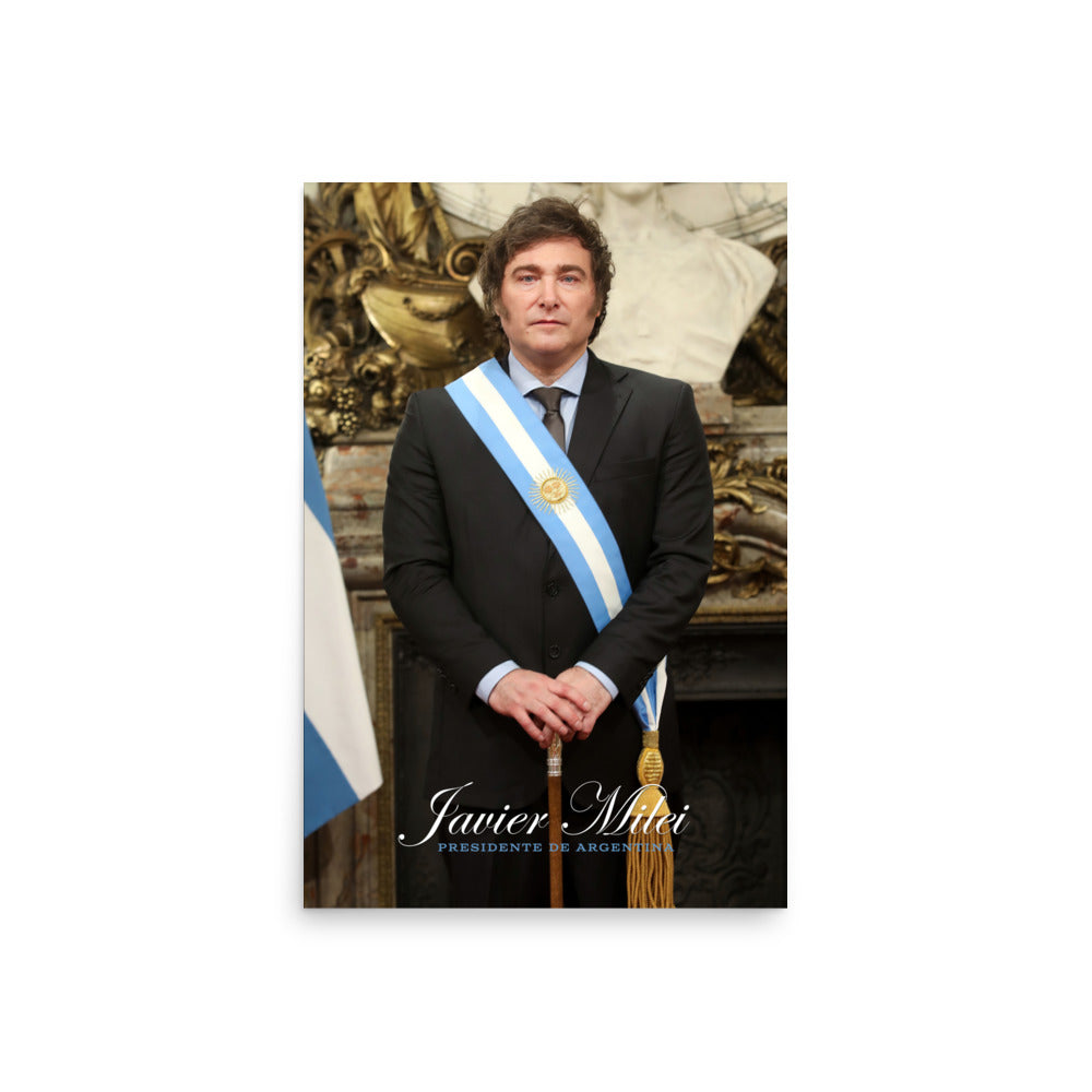 President Javier Milei Official Portrait Poster