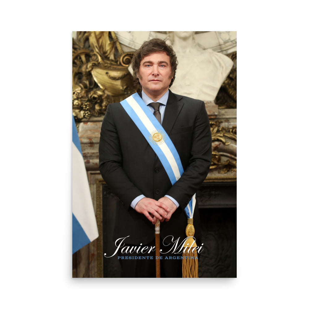 President Javier Milei Official Portrait Poster