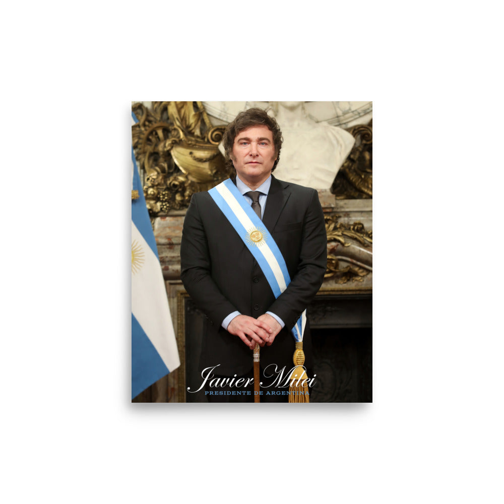 President Javier Milei Official Portrait Poster