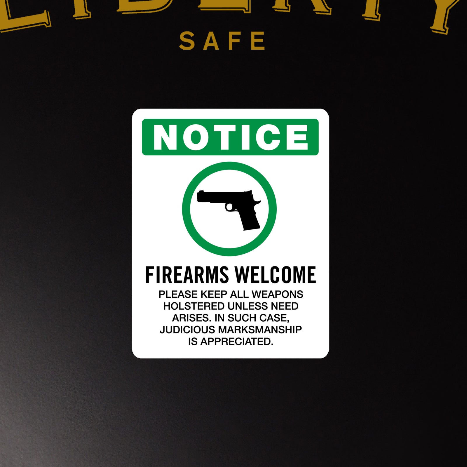 Firearms Welcome Die Cut Magnet