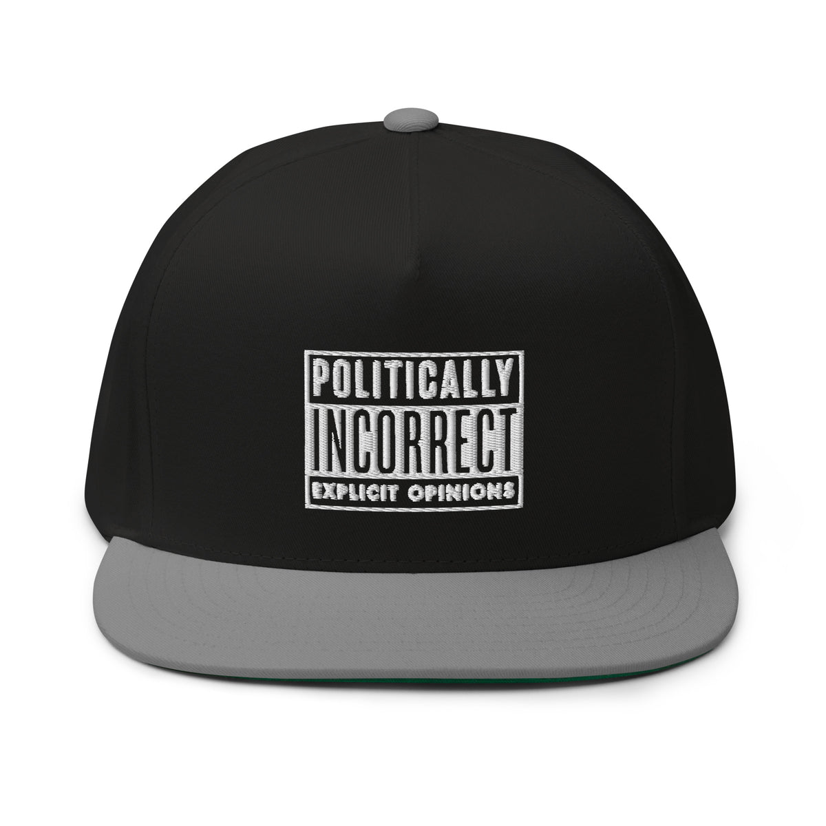 Politically Incorrect Warning Flat Bill Cap