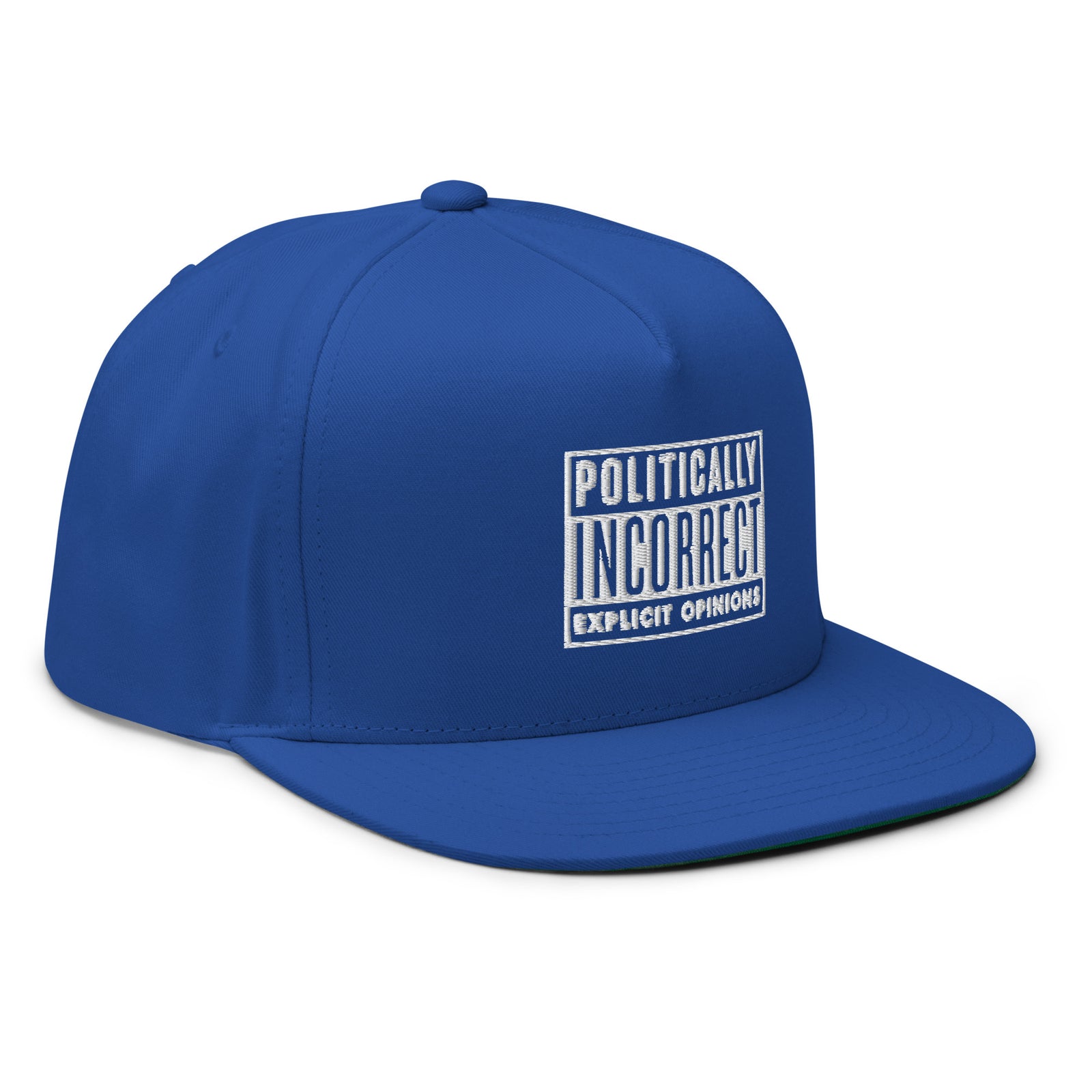 Politically Incorrect Warning Flat Bill Cap