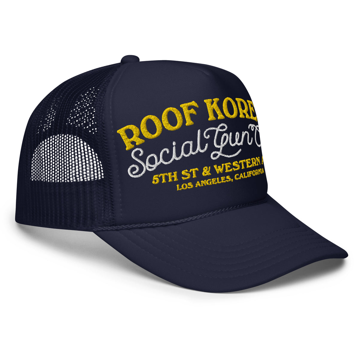 Roof Korean Social Gun Club Foam Trucker Hat