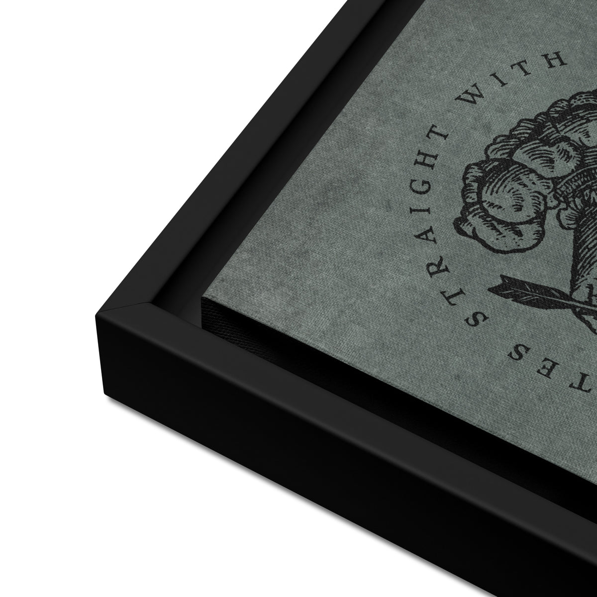 God Writes Straight with Crooked Lines Framed Canvas