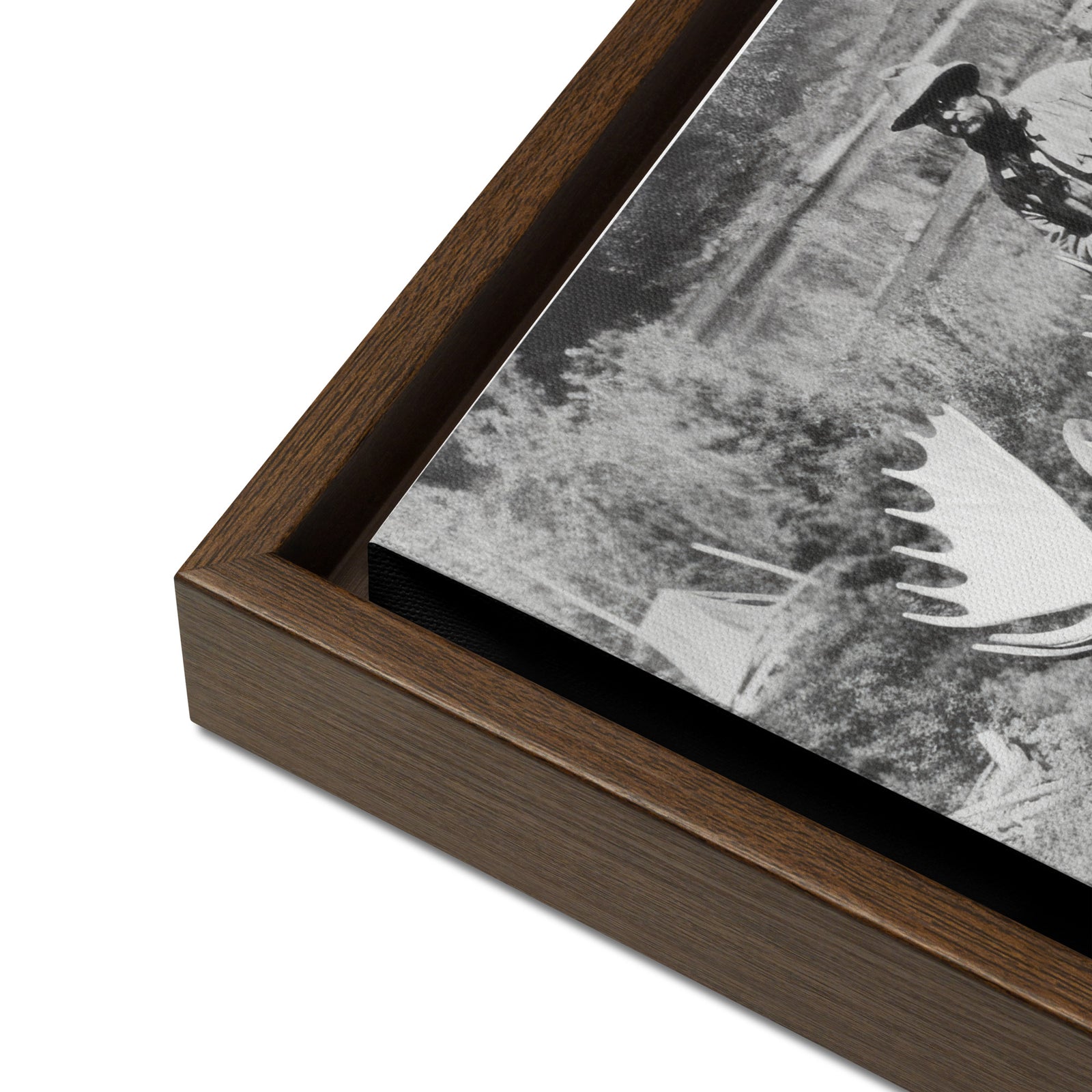 Teddy Roosevelt on a Bull Moose Framed Canvas