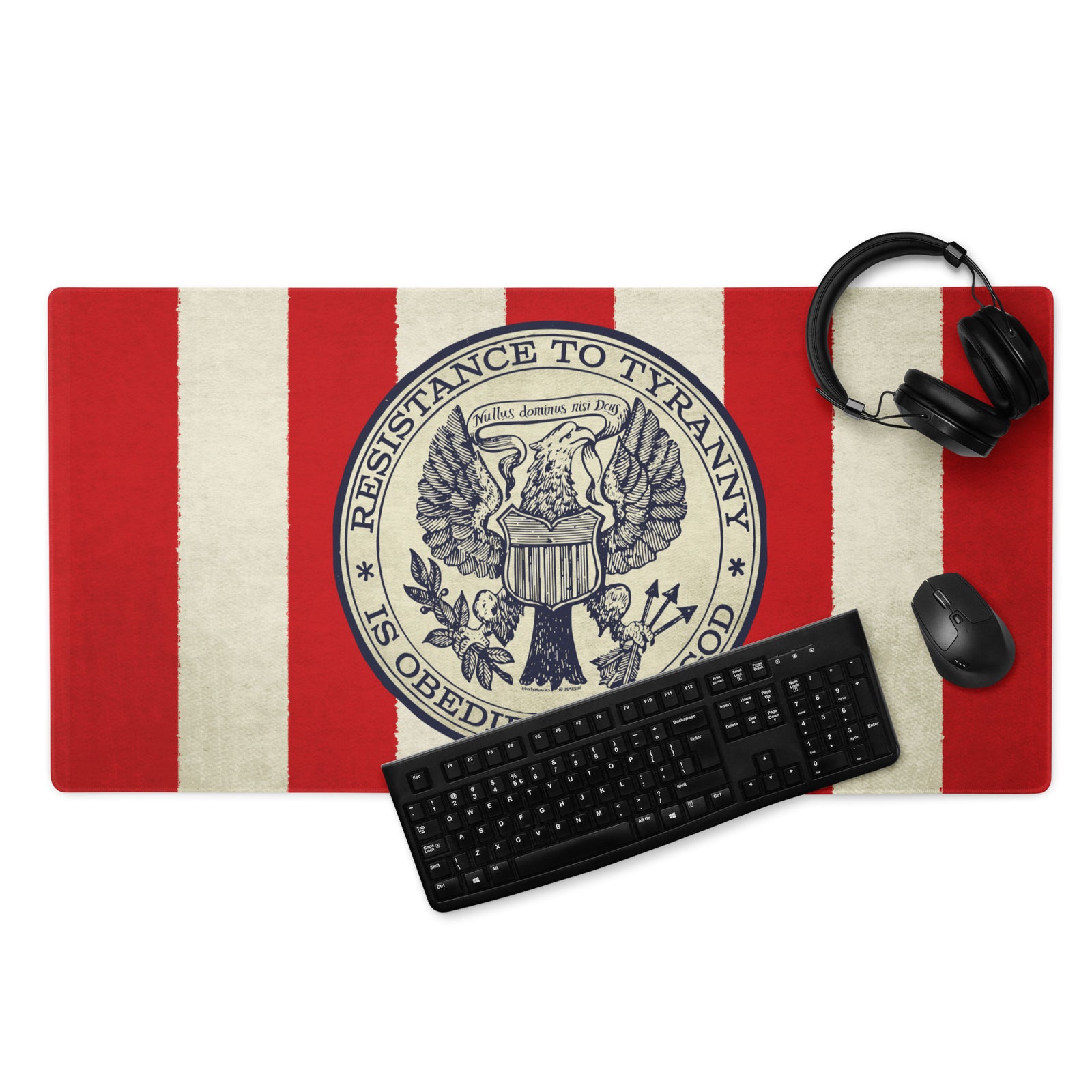Resistance To Tyranny is Obedience to God Desk Mat