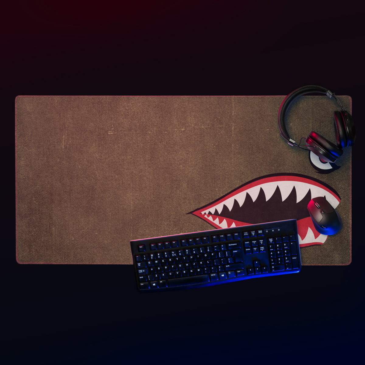 Shark Mouth Nose Art Gaming Mouse Pad