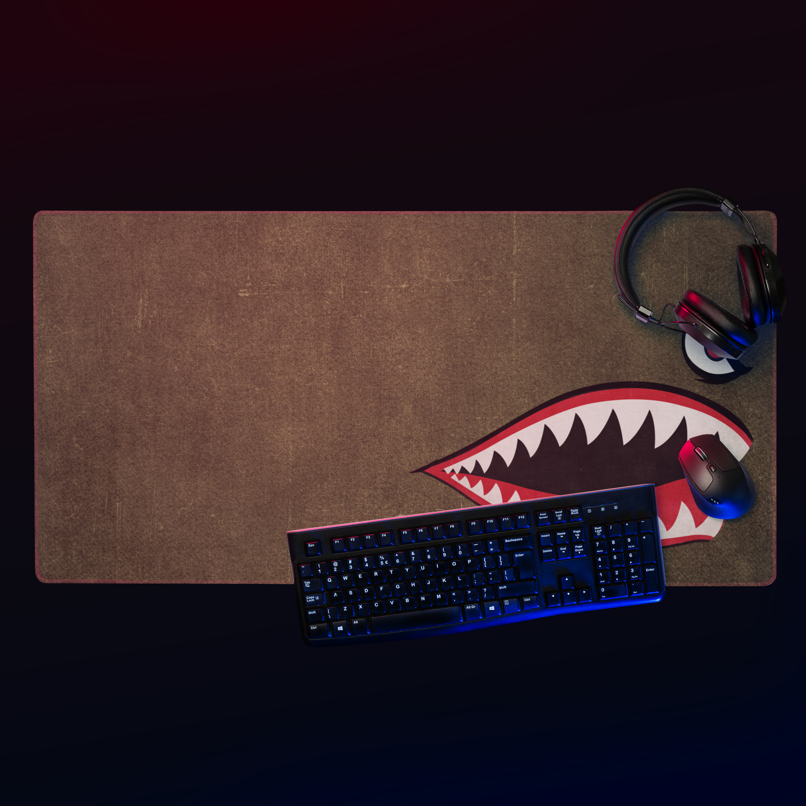 Shark Mouth Nose Art Gaming Mouse Pad
