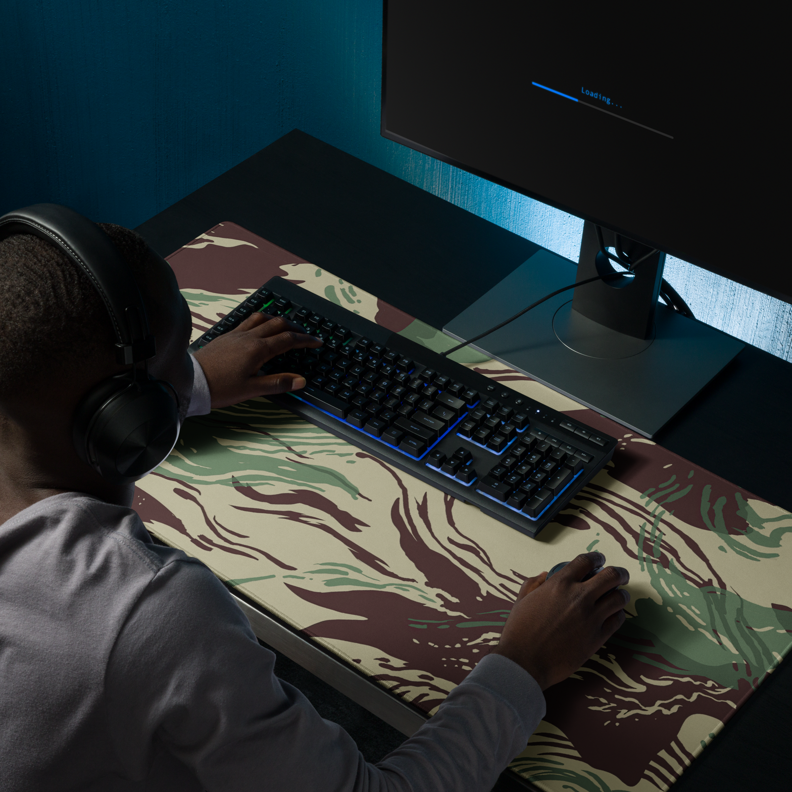 Rhodesian Brushstroke Camo Gaming Mouse Pad