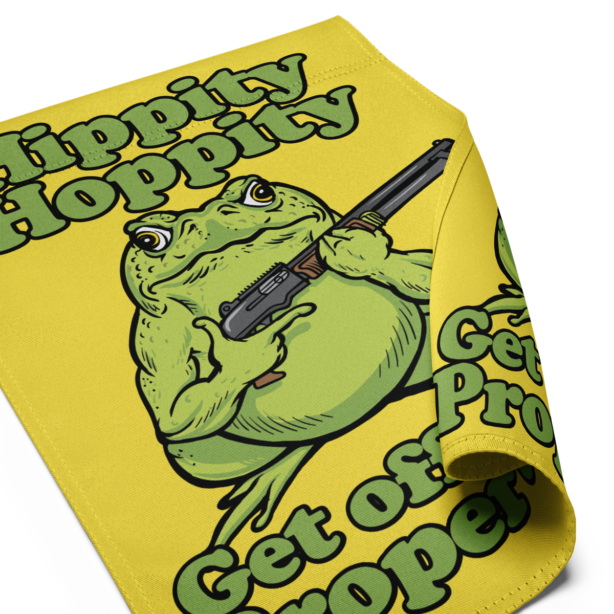 Hippity Hoppity Get off My Property Garden flag