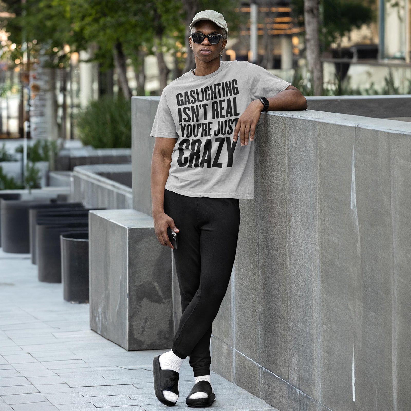 Gaslighting Isn't Real You're Just Crazy Garment-dyed Heavyweight T-Shirt