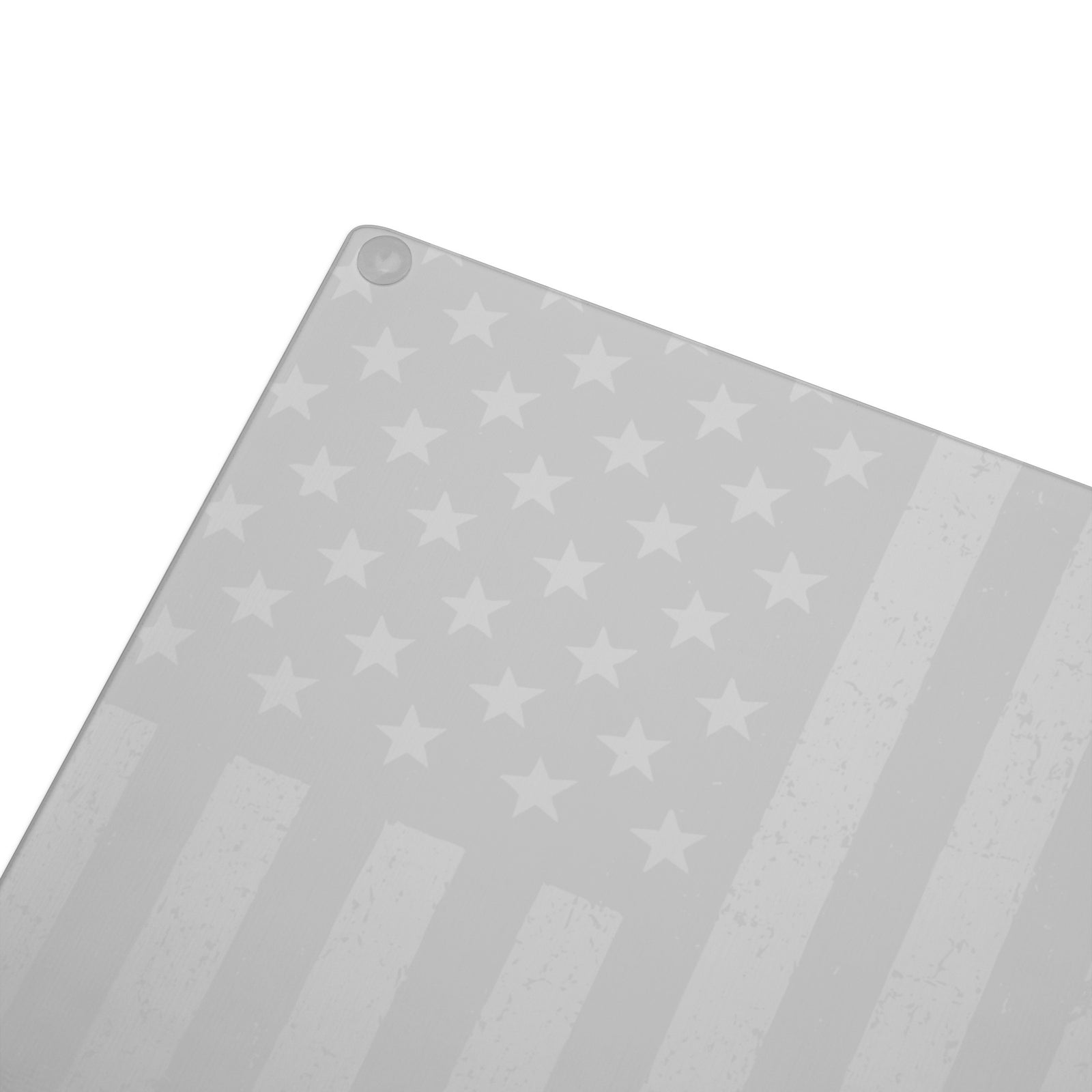 Stars and Bars Black Glass Cutting Board
