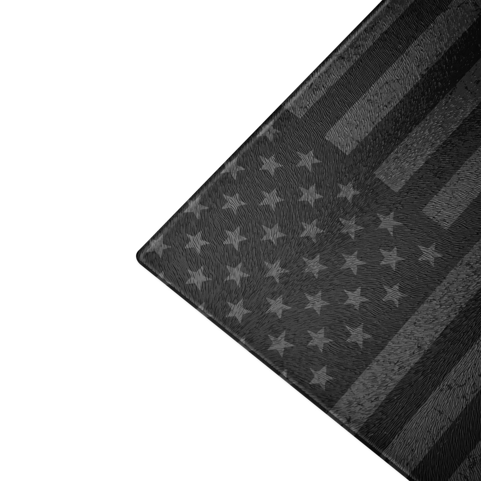 Stars and Bars Black Glass Cutting Board