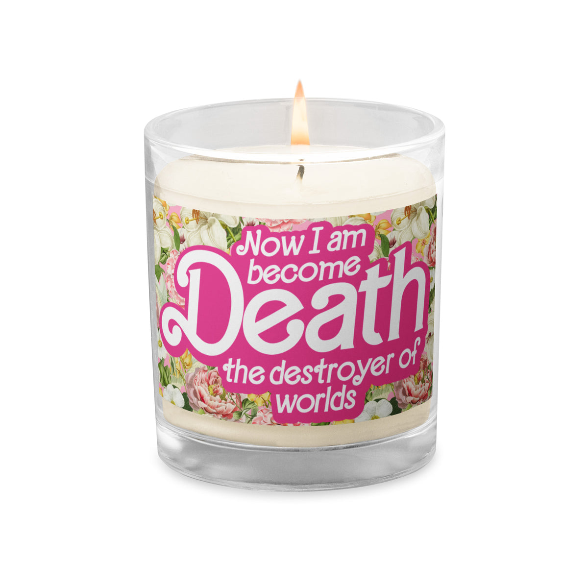 Barbenheimer Glass Jar Soy Wax Candle