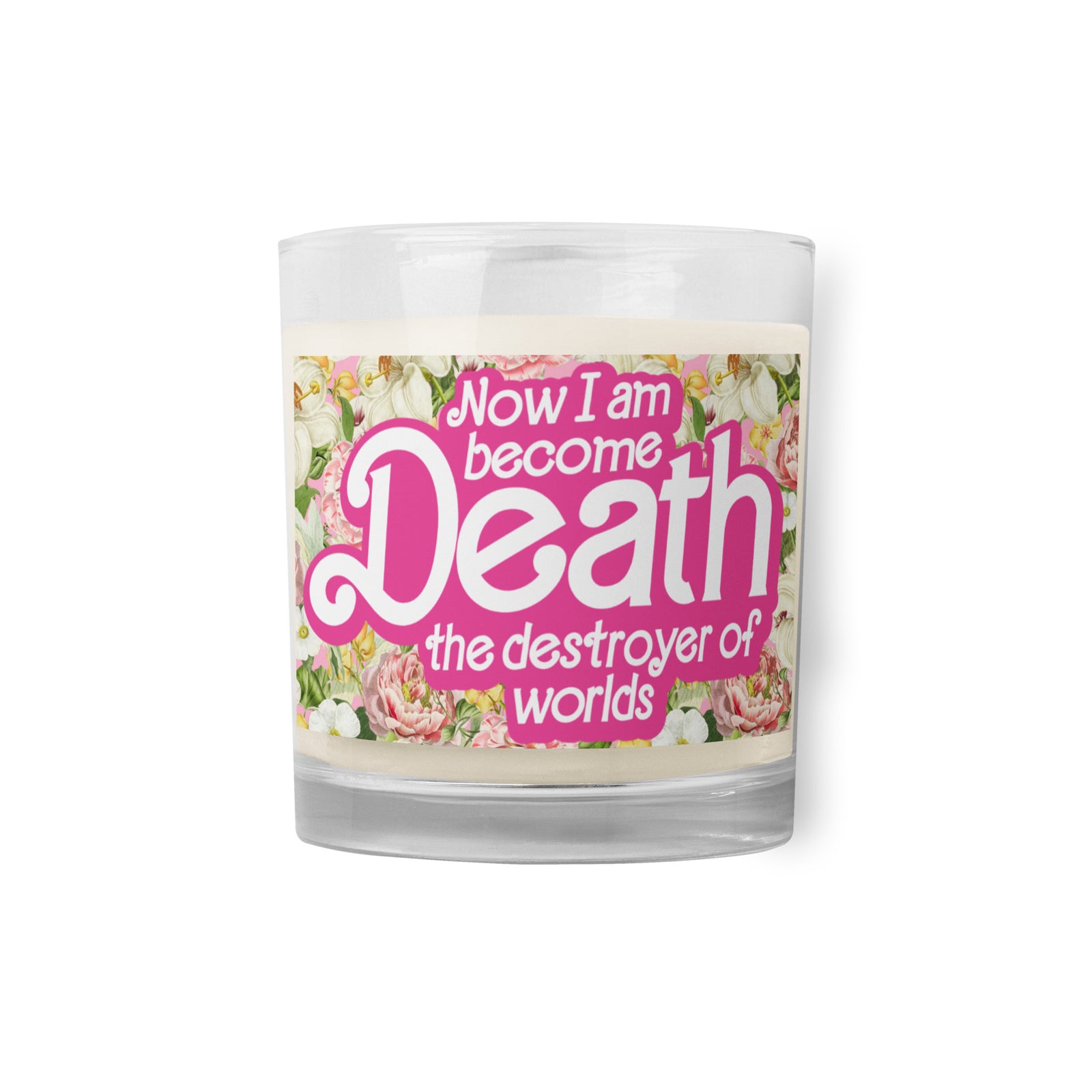 Barbenheimer Glass Jar Soy Wax Candle