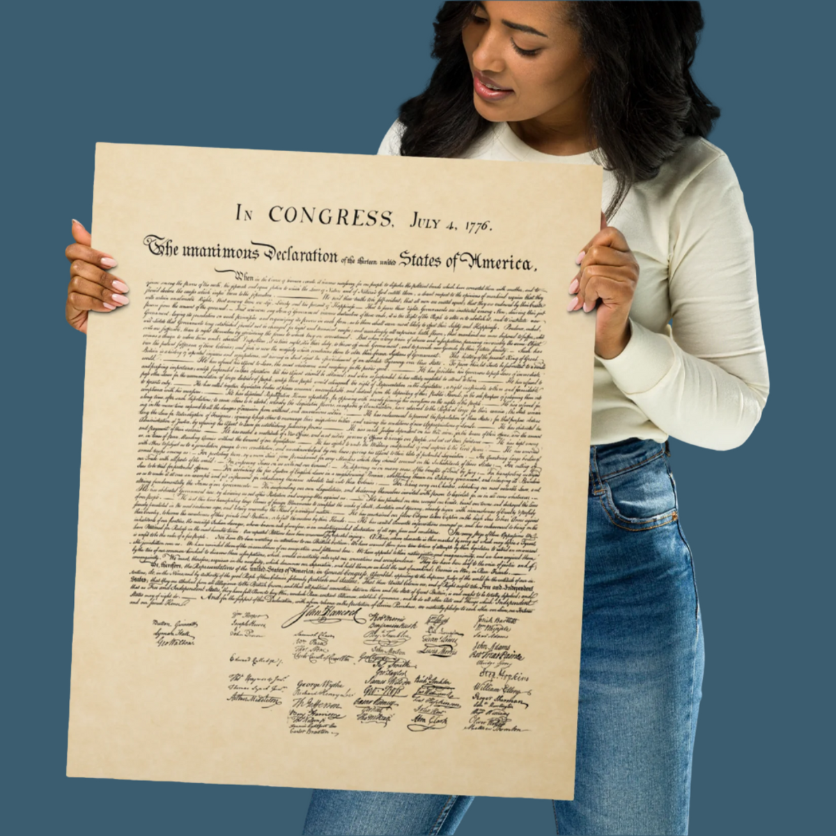 Declaration of Independence Metal Print