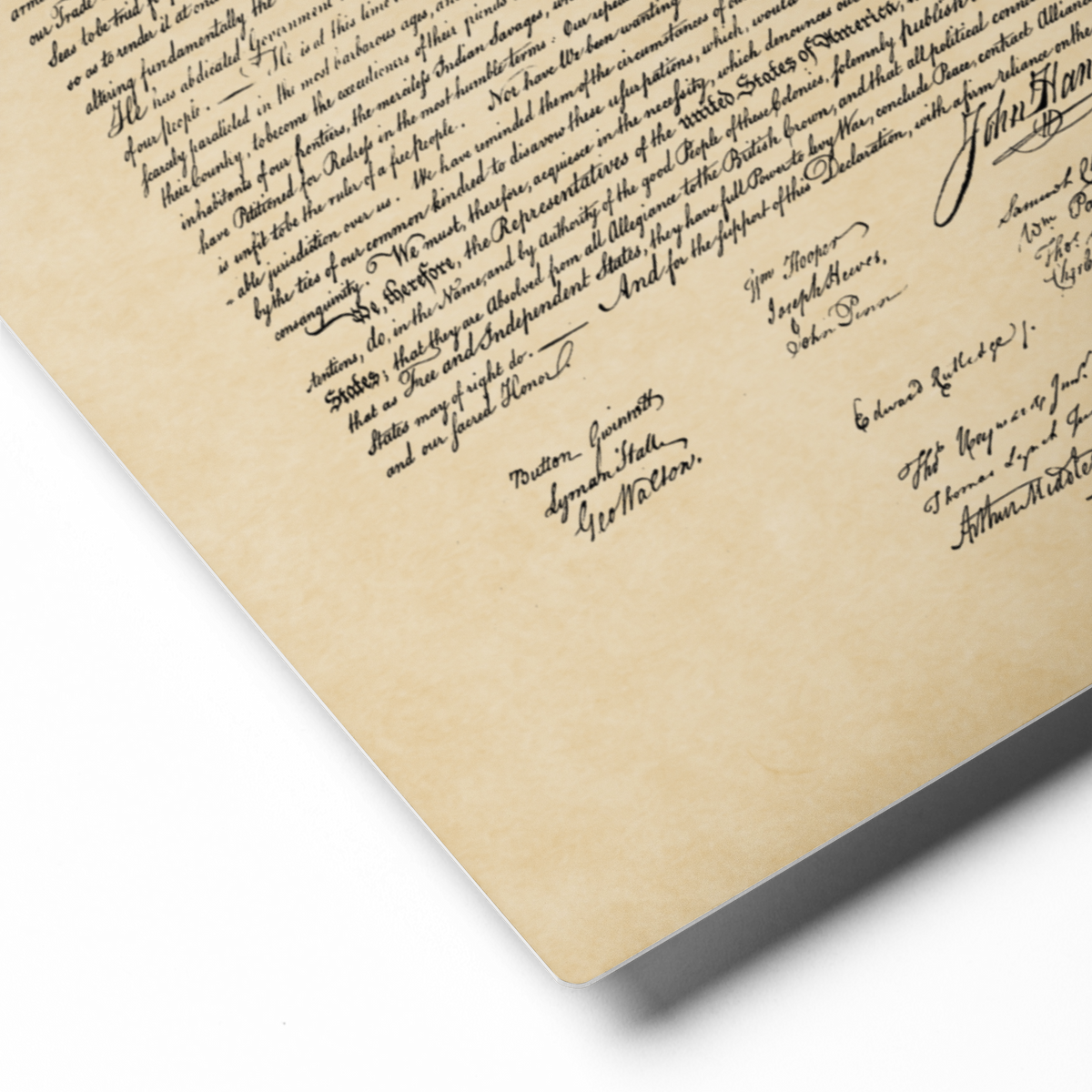 Declaration of Independence Metal Print