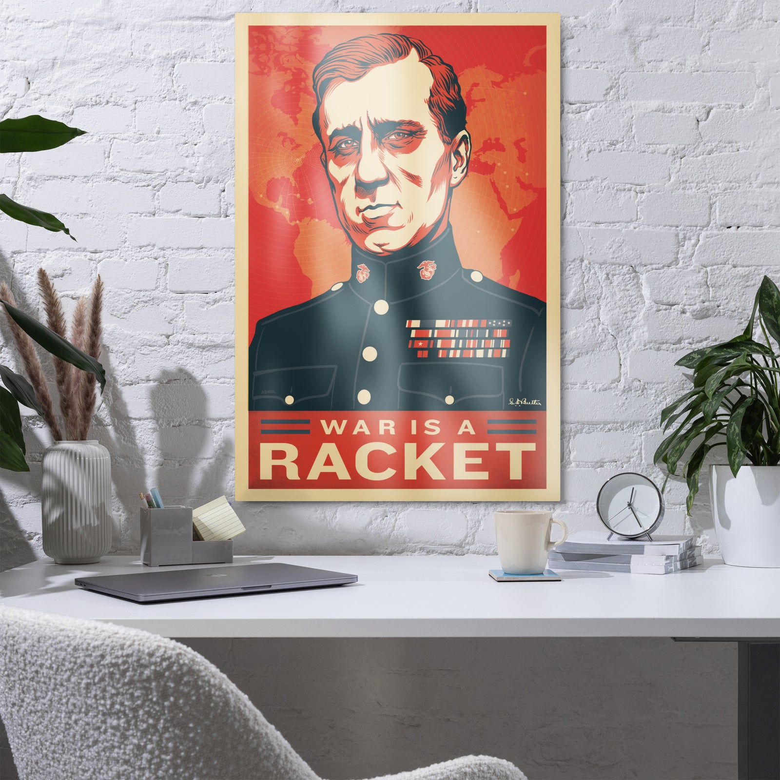 Smedley Butler War Is a Racket Metal Print