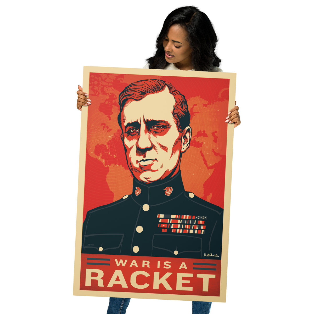 Smedley Butler War Is a Racket Metal Print