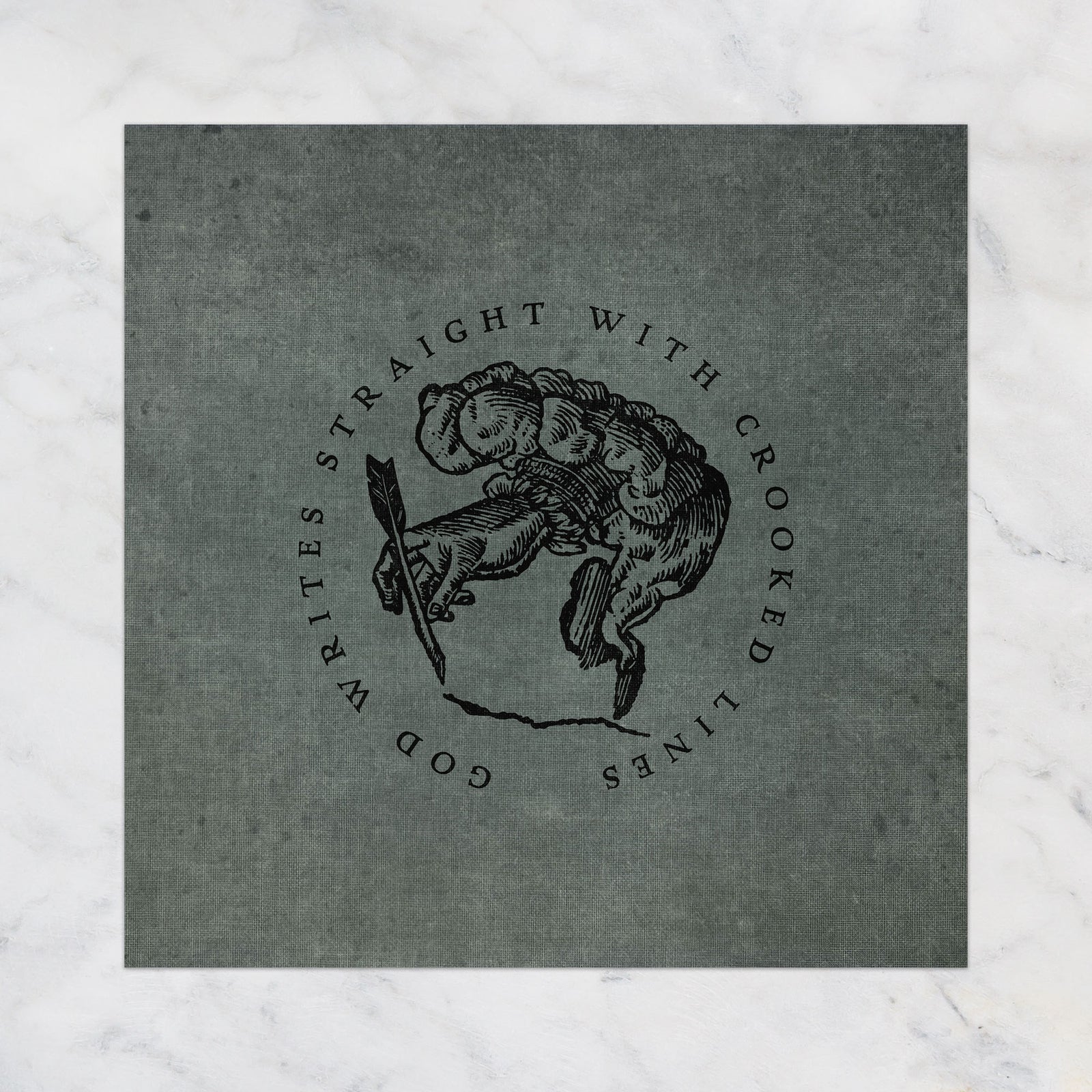 God Writes Straight with Crooked Lines Print