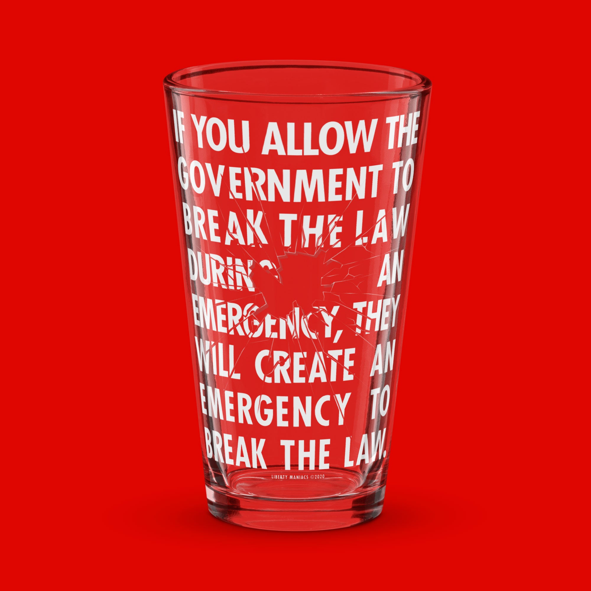 Government Emergency Pint Glass