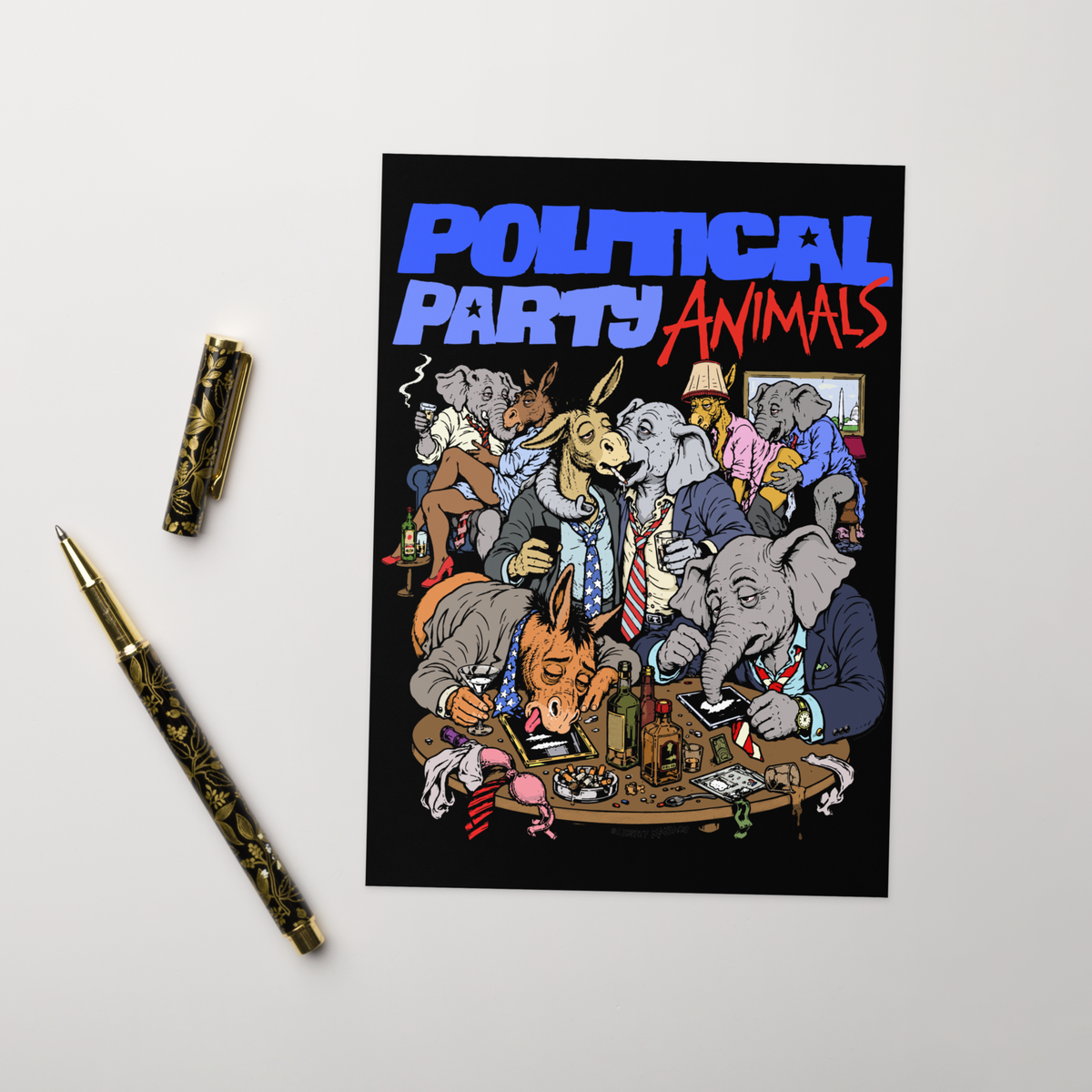 Political Party Animals Greeting Card