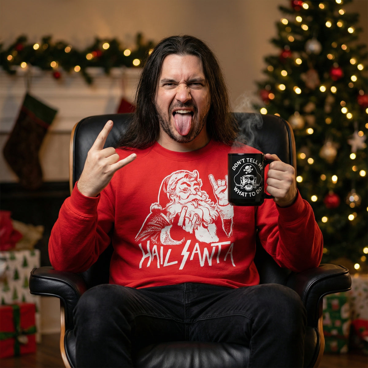 Hail Santa Ugly Christmas Sweatshirt