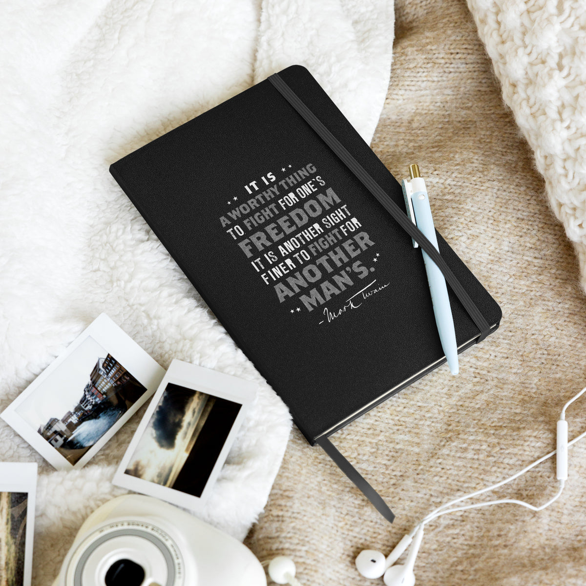Twain of Freedom Fighting Hardcover Bound Notebook