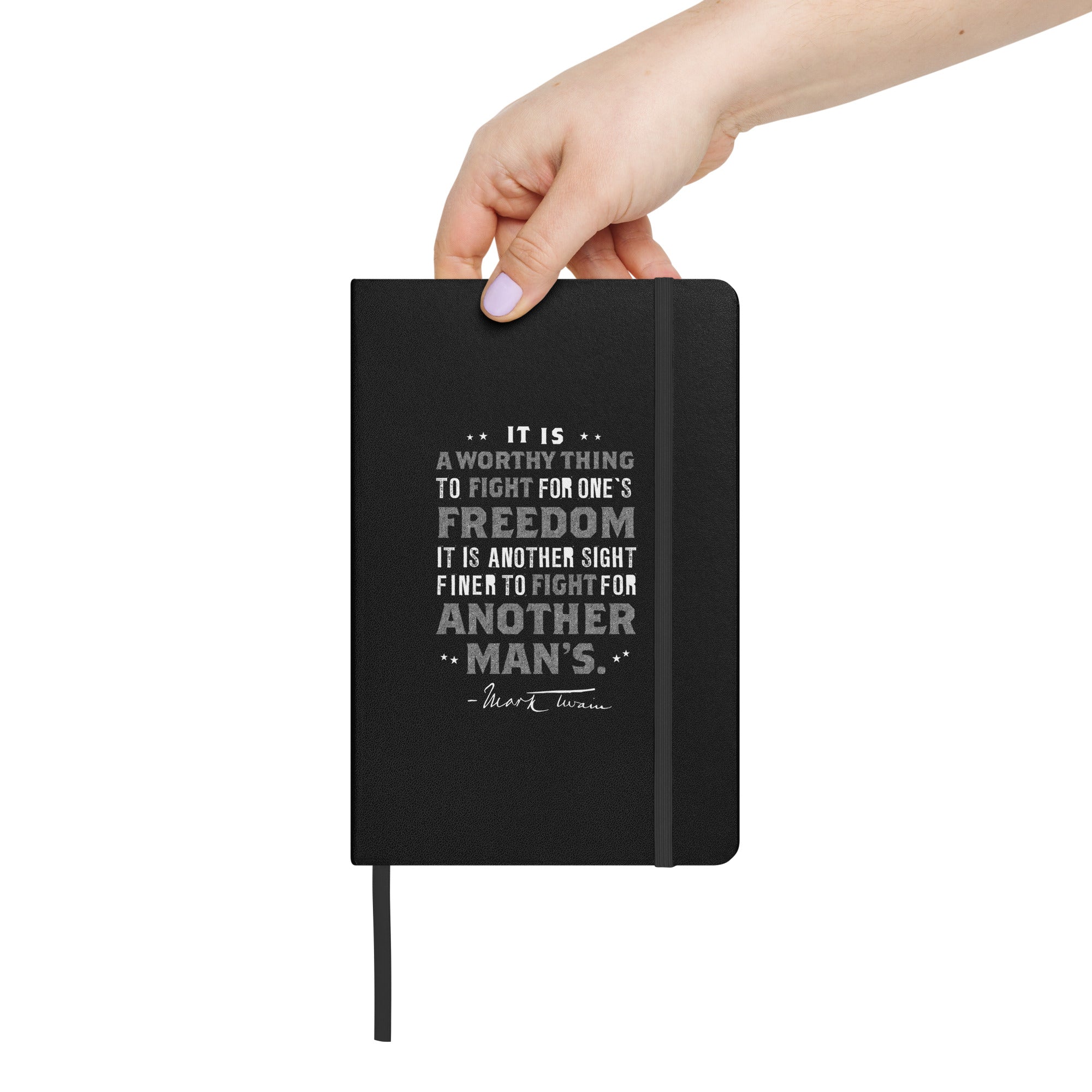 Twain of Freedom Fighting Hardcover Bound Notebook