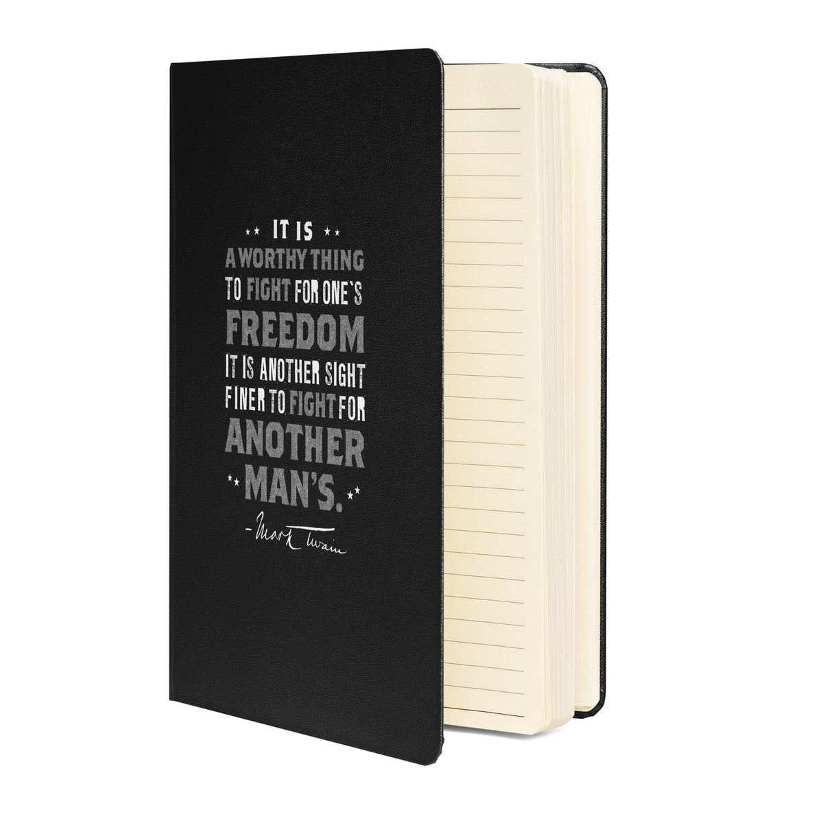 Twain of Freedom Fighting Hardcover Bound Notebook