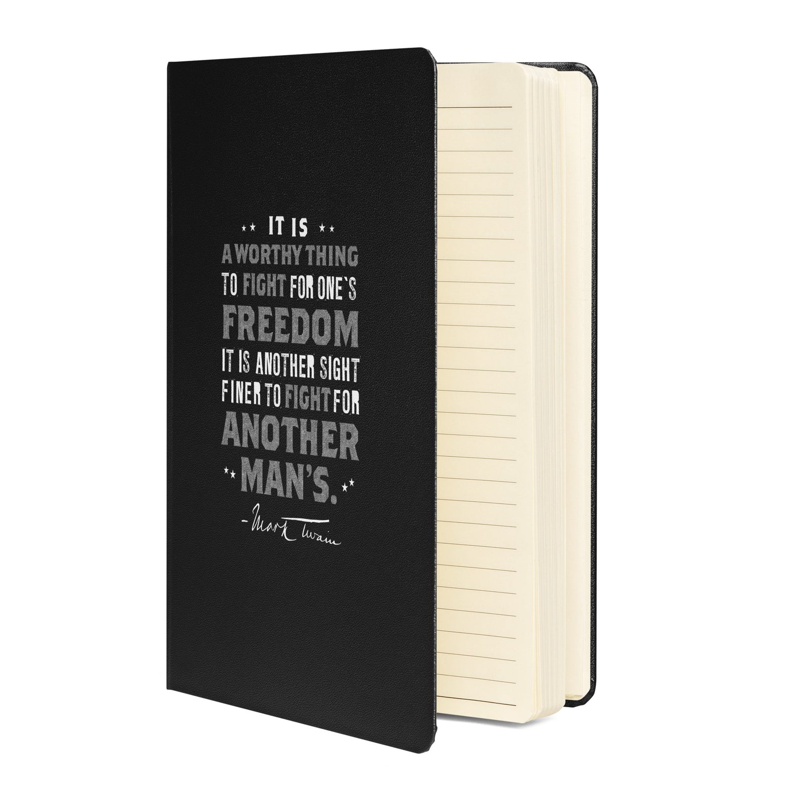 Twain of Freedom Fighting Hardcover Bound Notebook