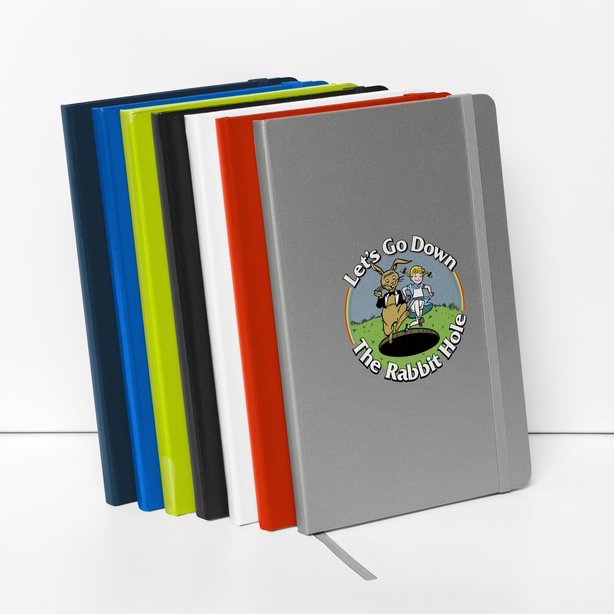 Let's Go Down the Rabbit Hole Hardcover Bound Notebook