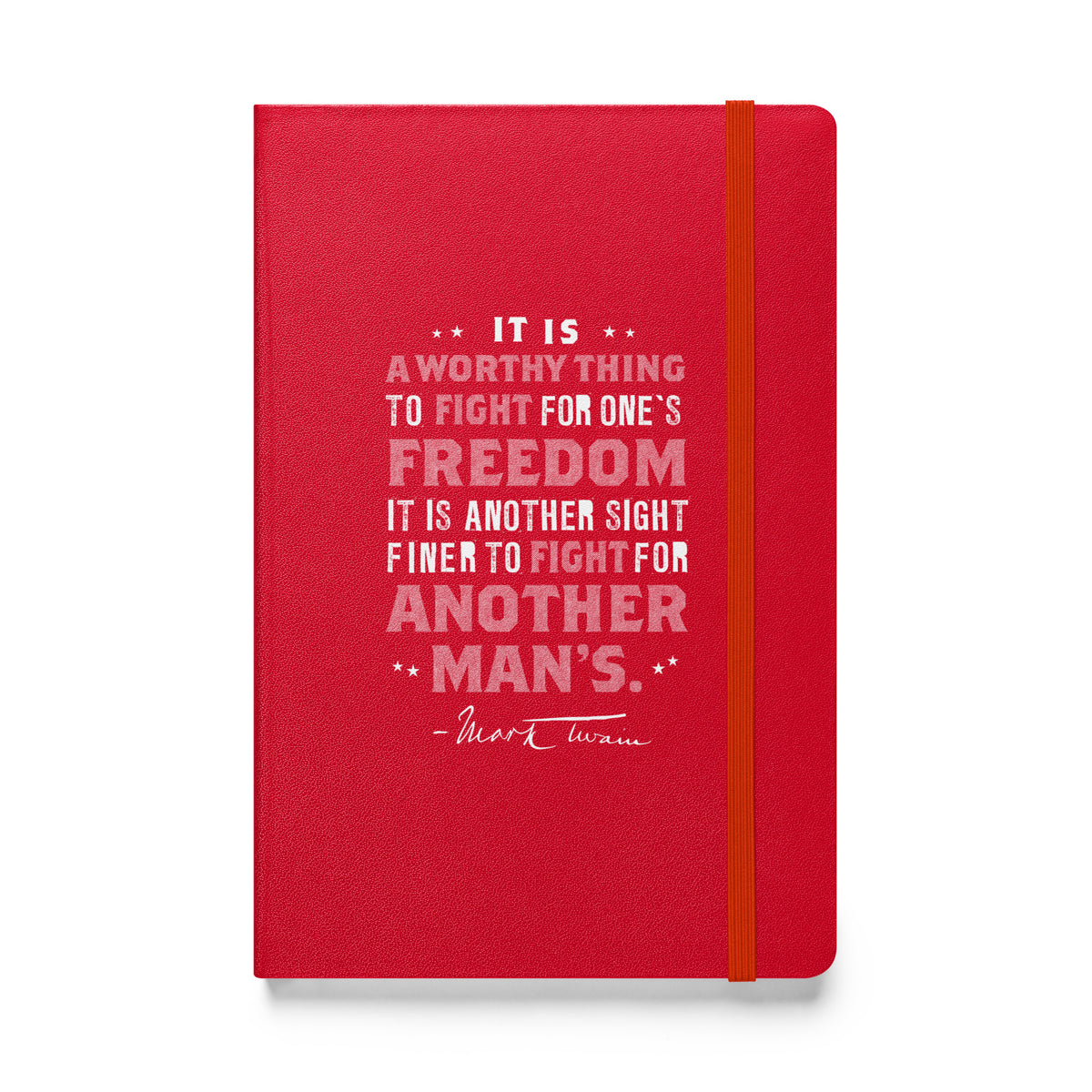 Twain of Freedom Fighting Hardcover Bound Notebook