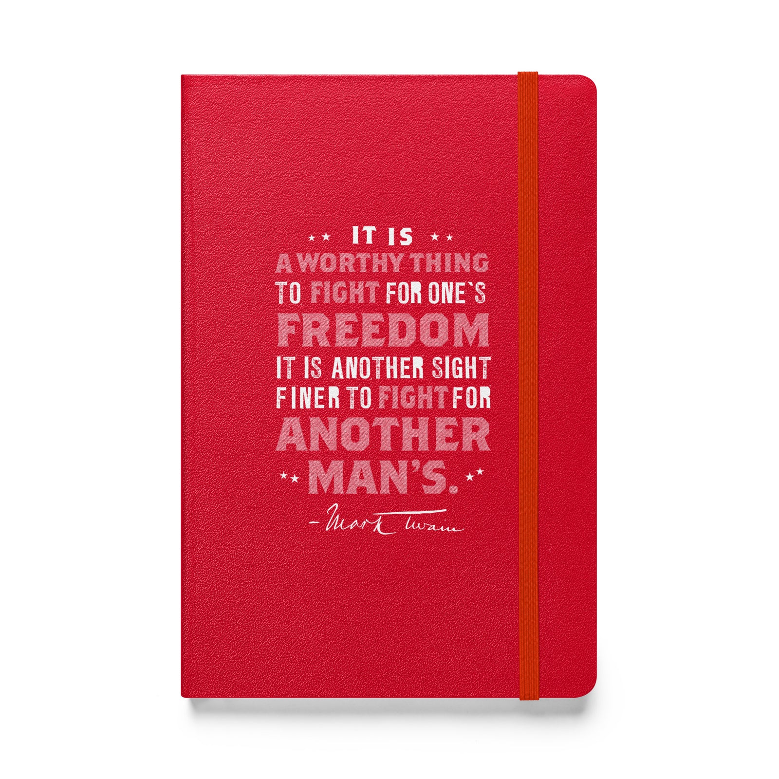 Twain of Freedom Fighting Hardcover Bound Notebook