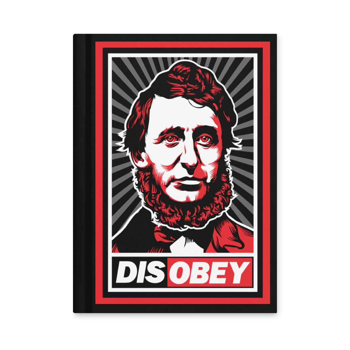 Poster with a stylized portrait and &#39;DIS OBEY&#39; text on a black background