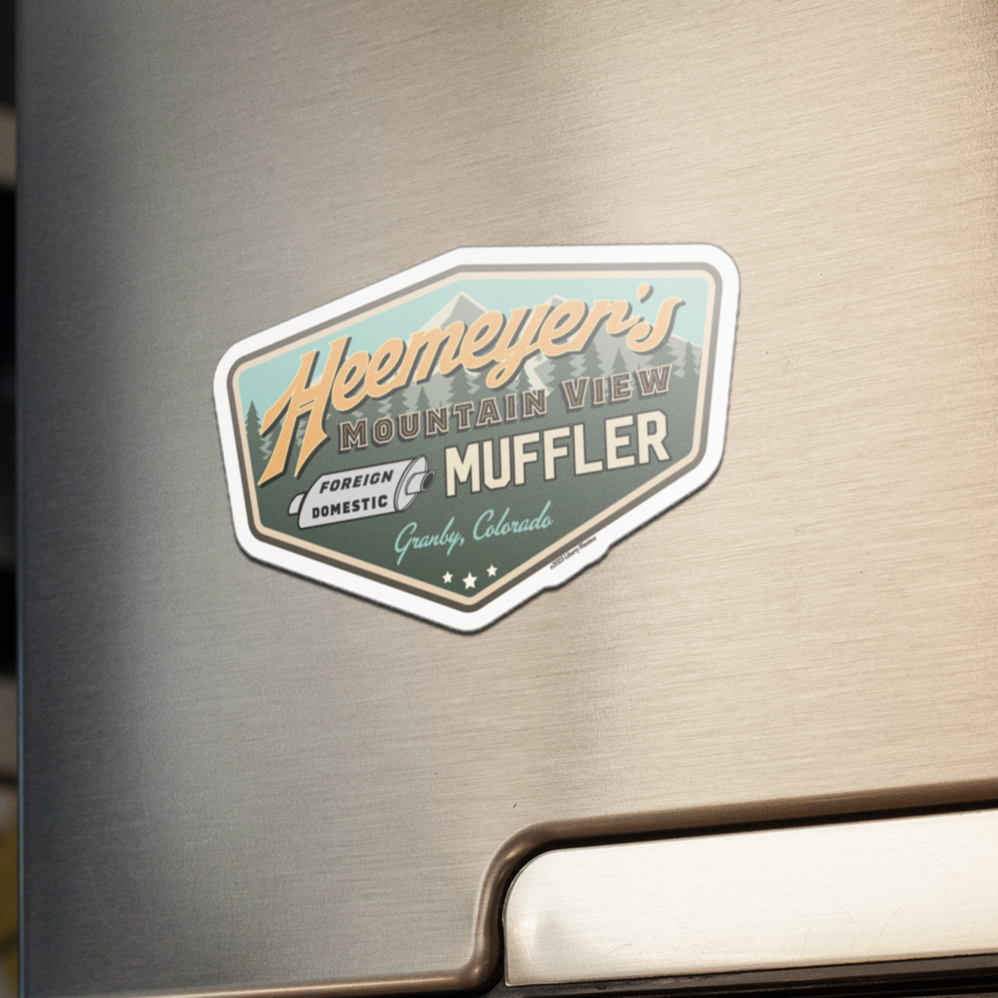 Heemeyer's Mountain View Muffler Magnet by Liberty Maniacs