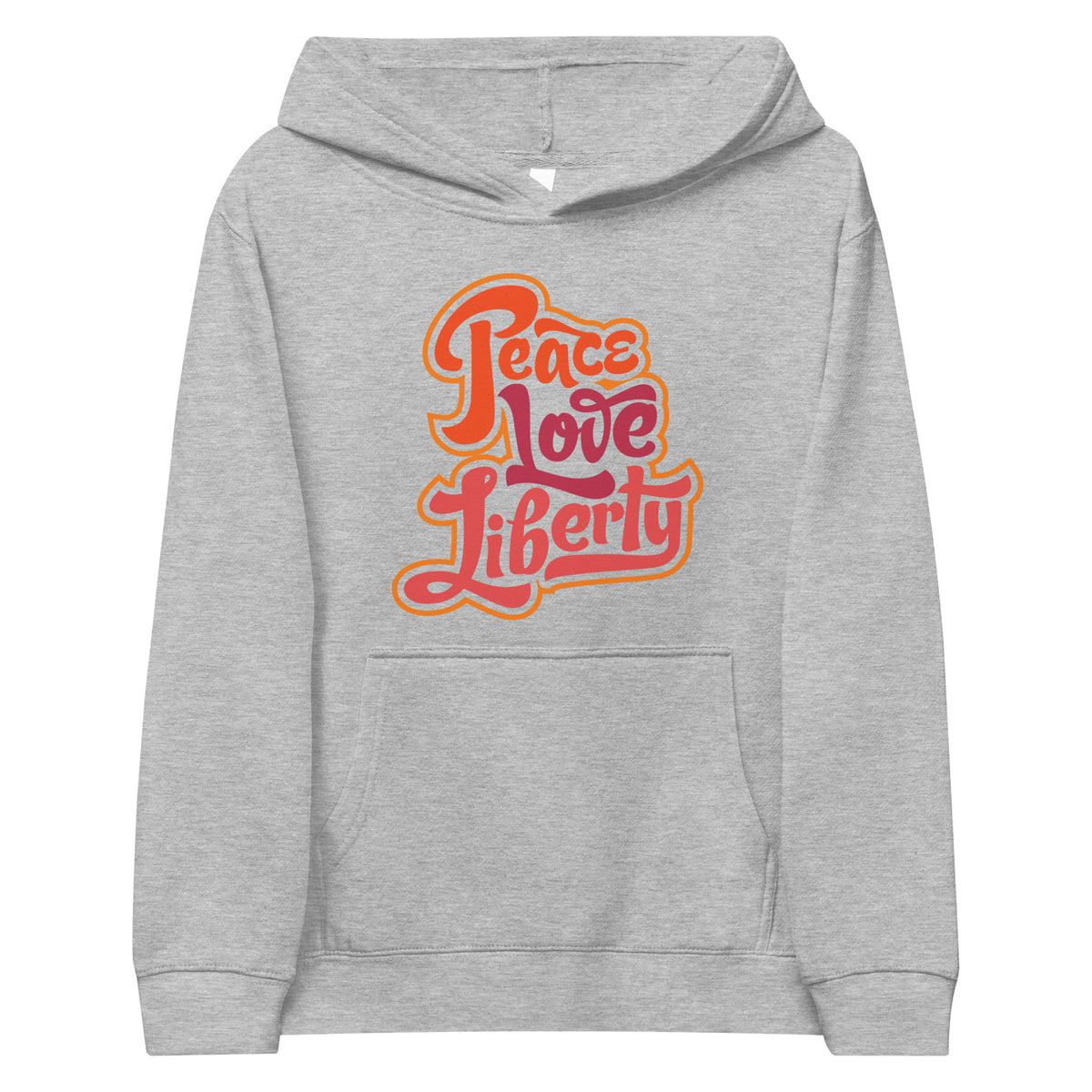 Peace Love Liberty Kids fleece hoodie