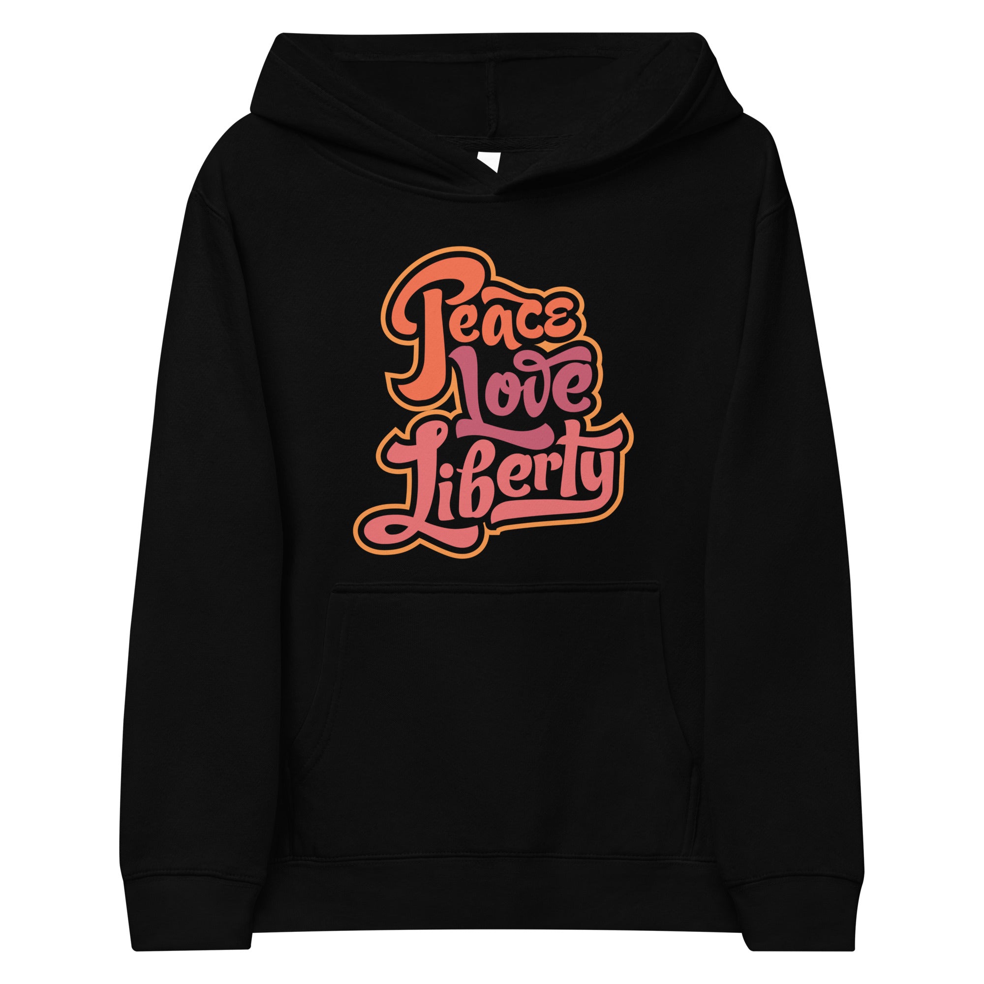 Peace Love Liberty Kids fleece hoodie
