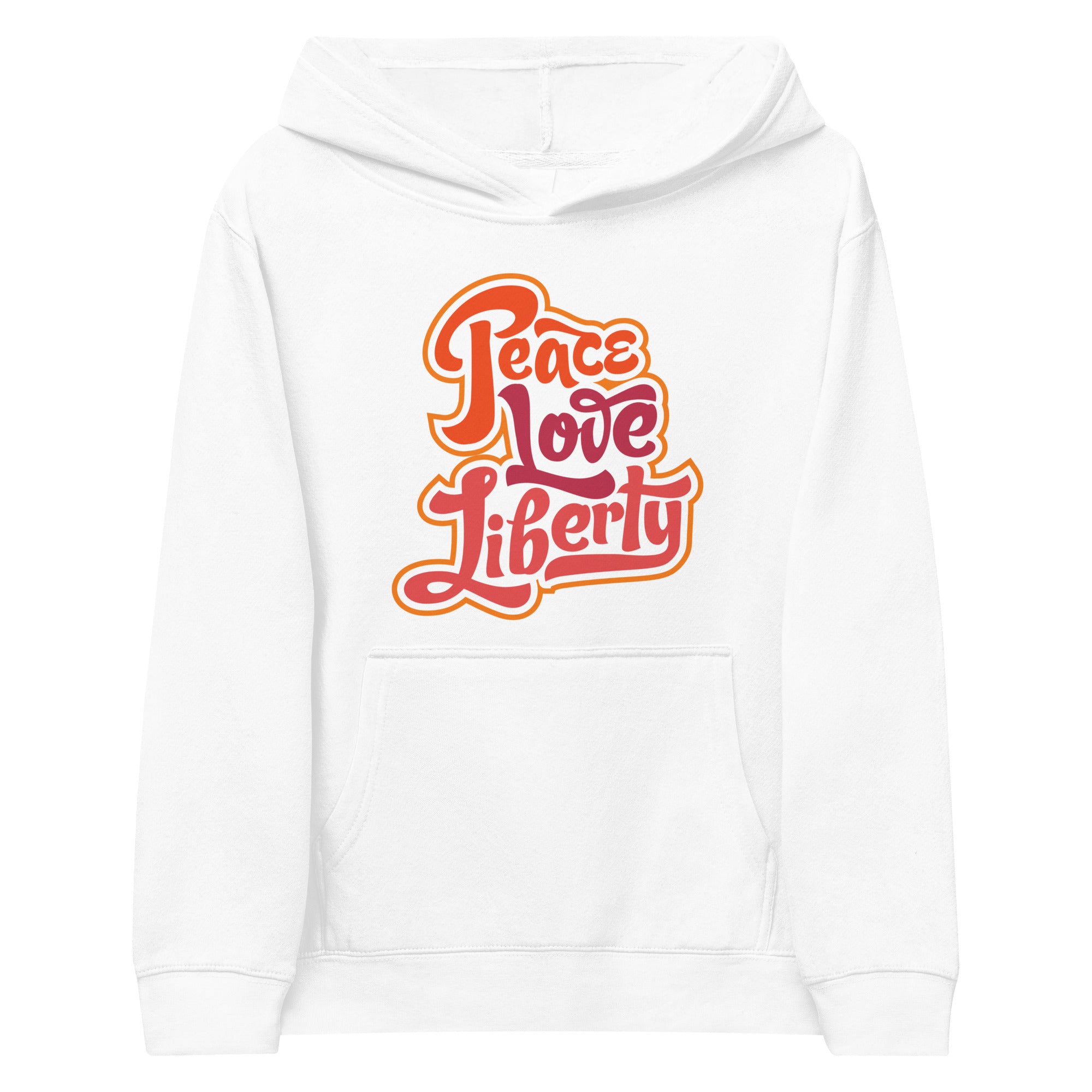 Peace Love Liberty Kids fleece hoodie