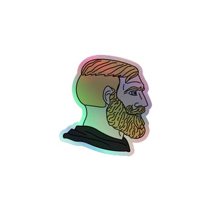 Holographic Nordic Chad Sticker