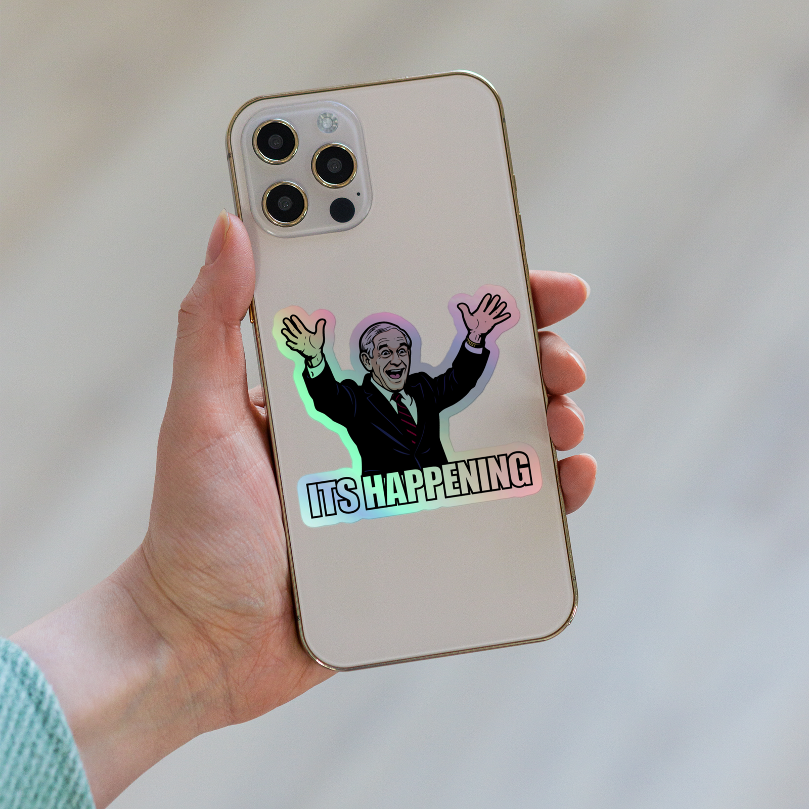 Ron Paul It's Happening Holographic Sticker