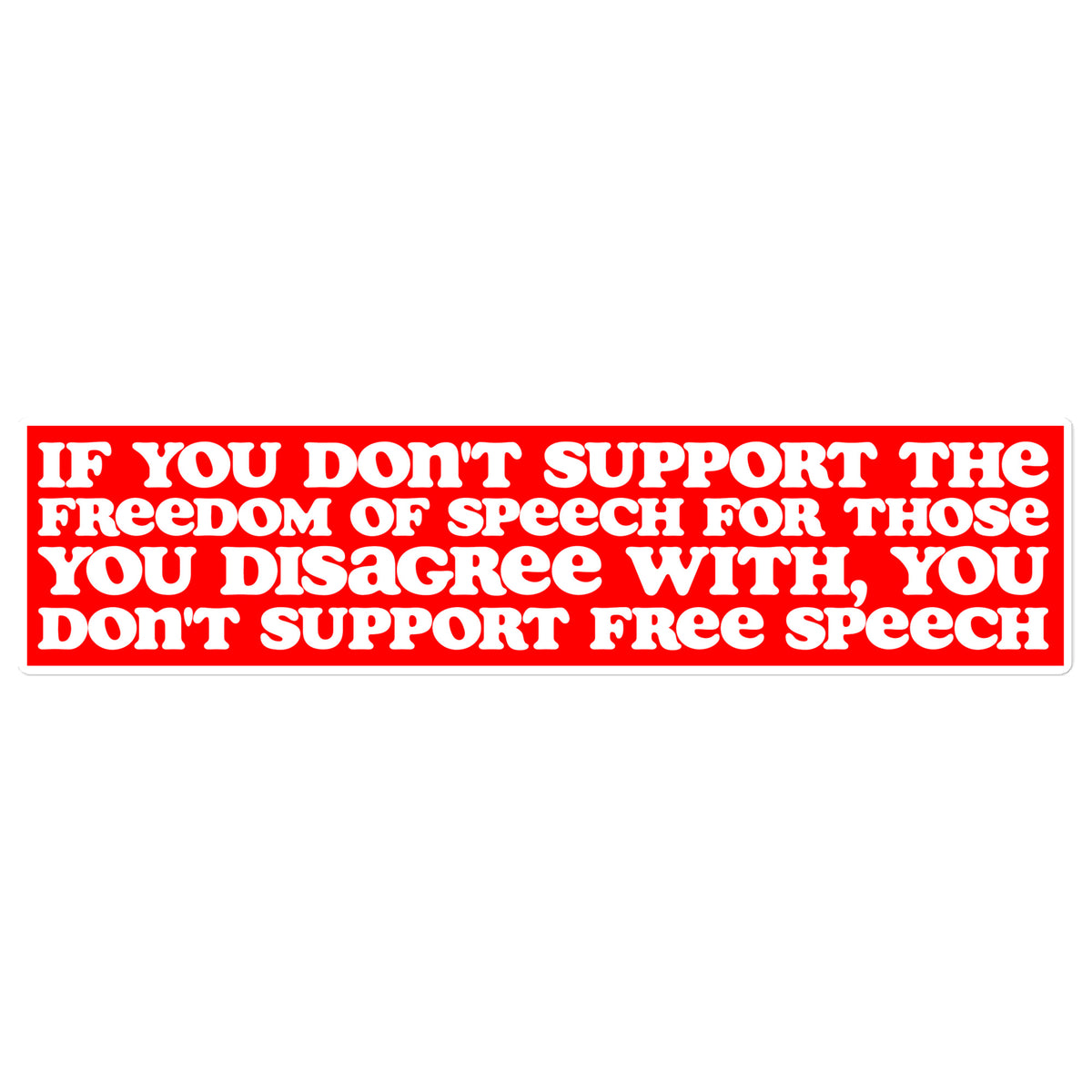 Supporting Free Speech Jumbo Bumper Sticker