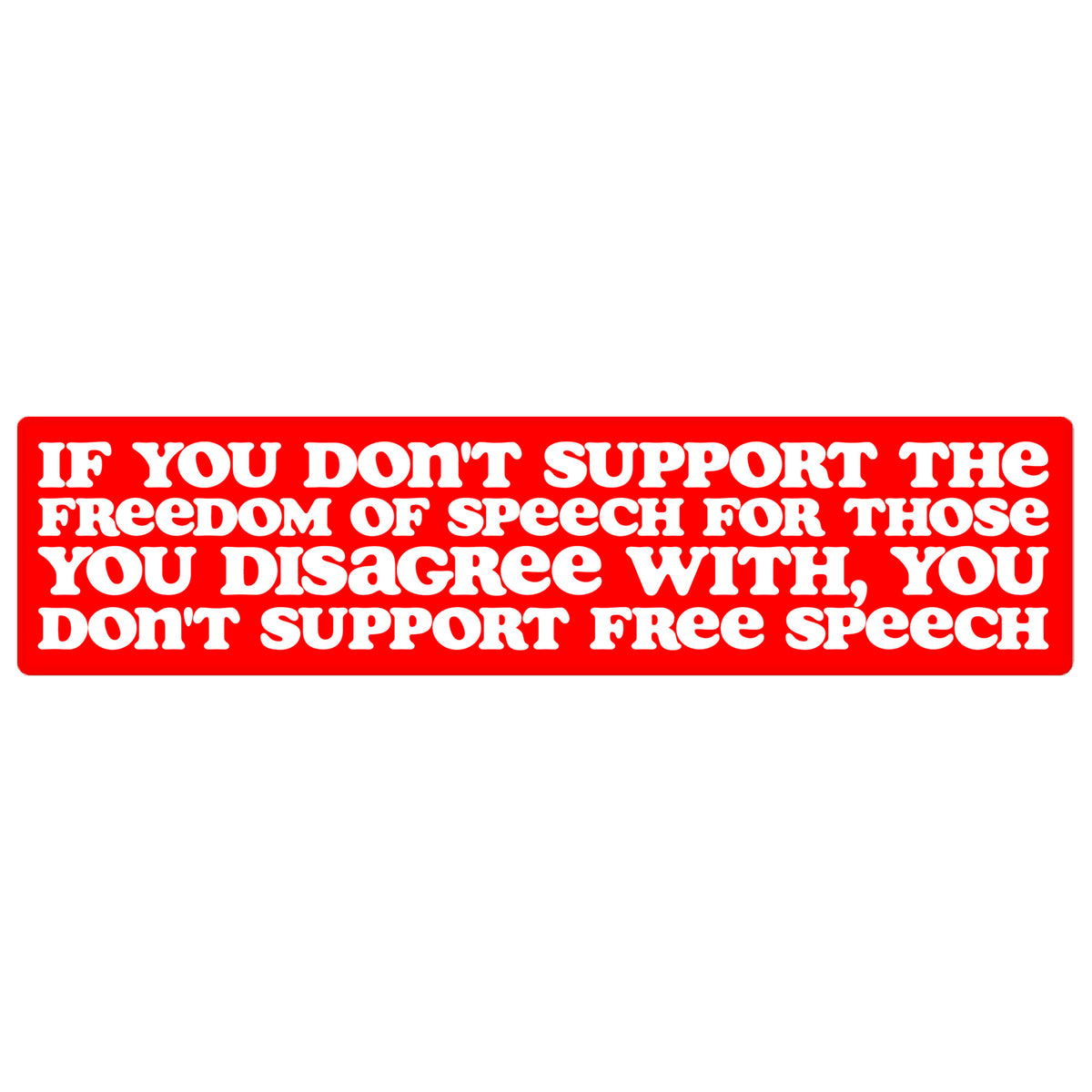 Supporting Free Speech Jumbo Bumper Sticker