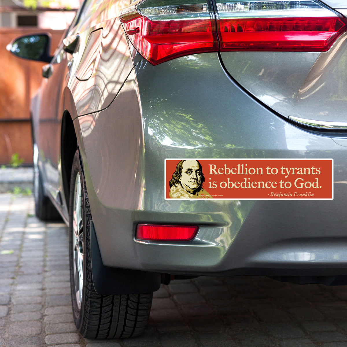 Franklin Rebellion to Tyrants Jump Bumper Sticker